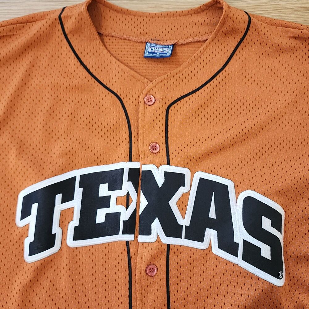 Vintage Champs Sports Team Edition Apparel TEXAS Mesh Baseball Jersey Large - Picture 2 of 13